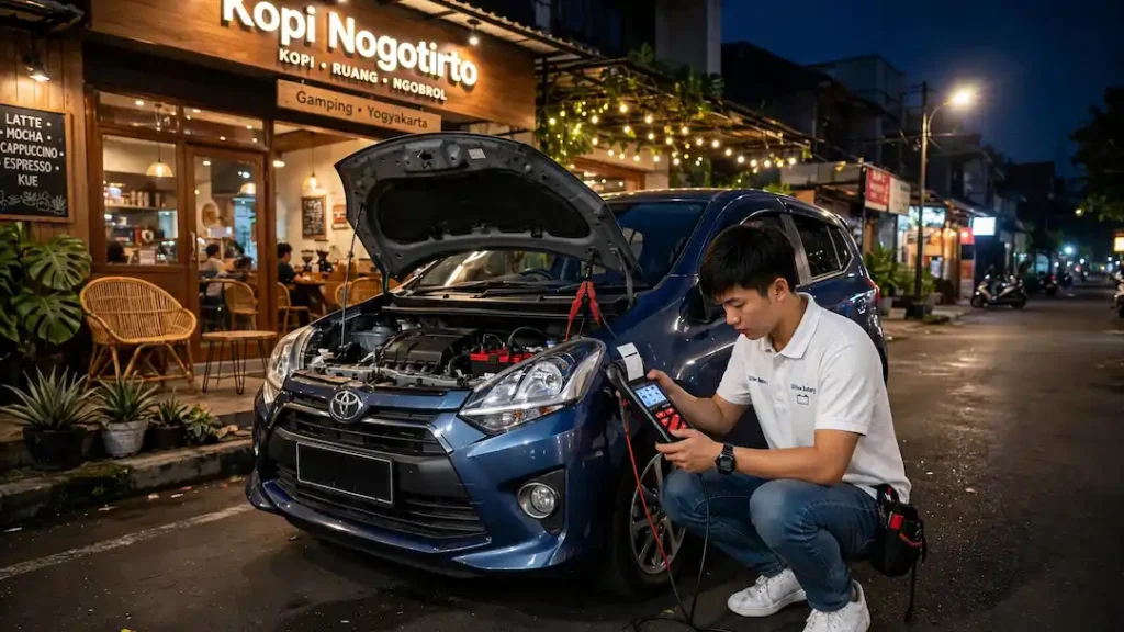 Aki Toyota Agya Nogotirto Bisa Antar Pasang ke Lokasi